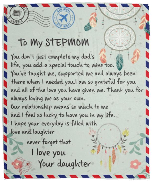 To My Stepmom Blanket | Christmas gift, Mother's Day gift