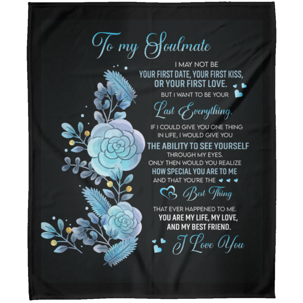 To My Soulmate | I Love You | Arctic Fleece Blanket 50x60