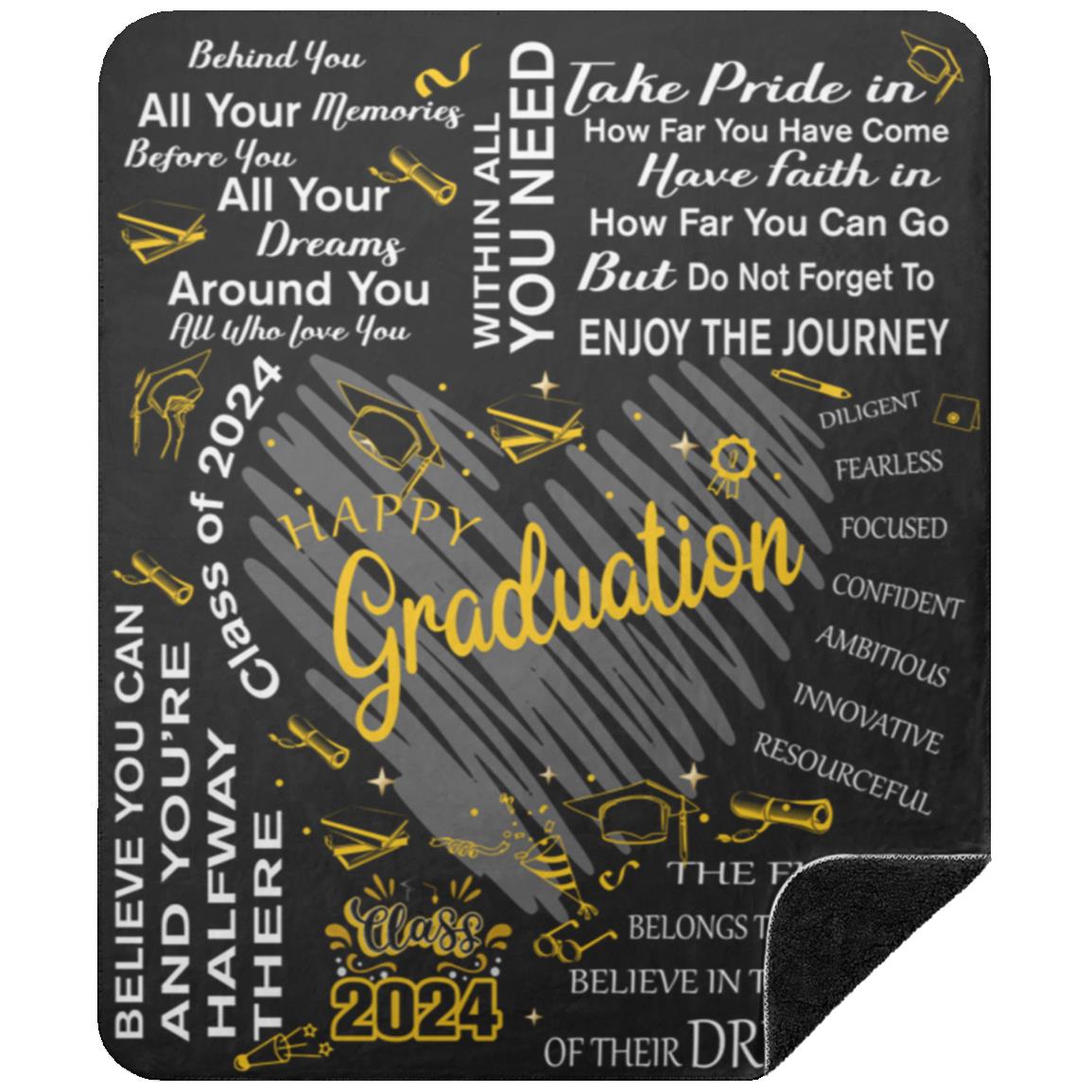 Happy Graduation Class of 2025 Blanket | Graduation Gift