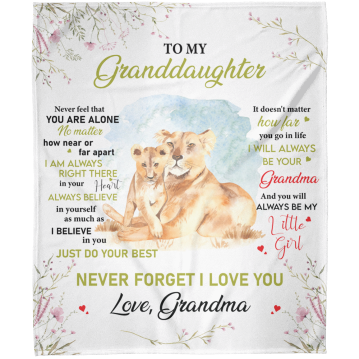 To My Granddaughter - Never Forget I Love You - Arctic Fleece Blanket 50x60