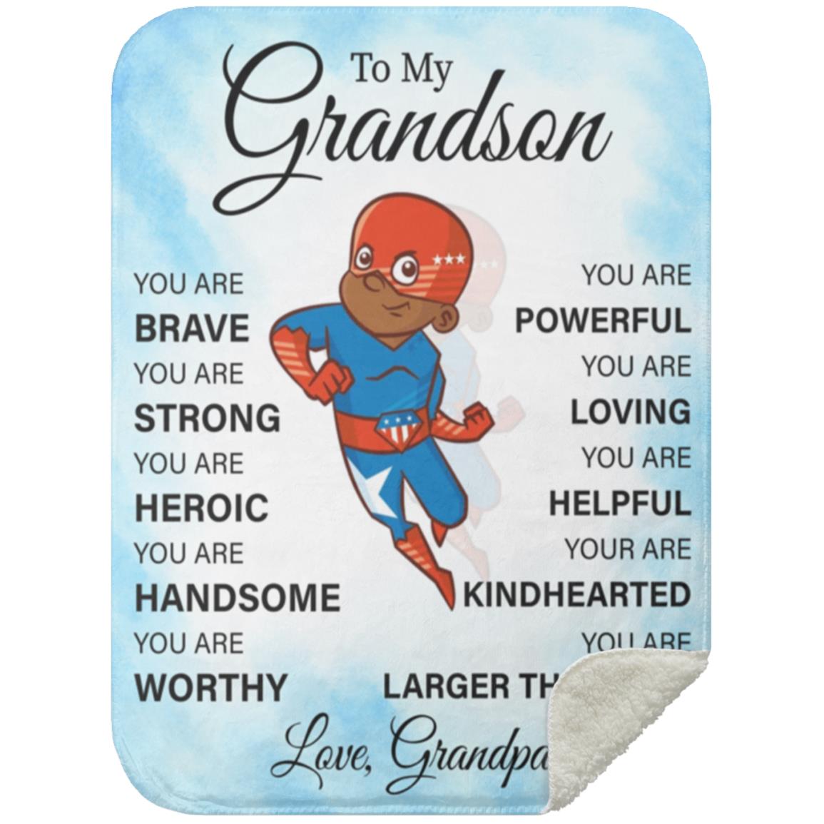 To My Grandson, You are Kindhearted Blanket | Christmas Gift, Birthday Gift