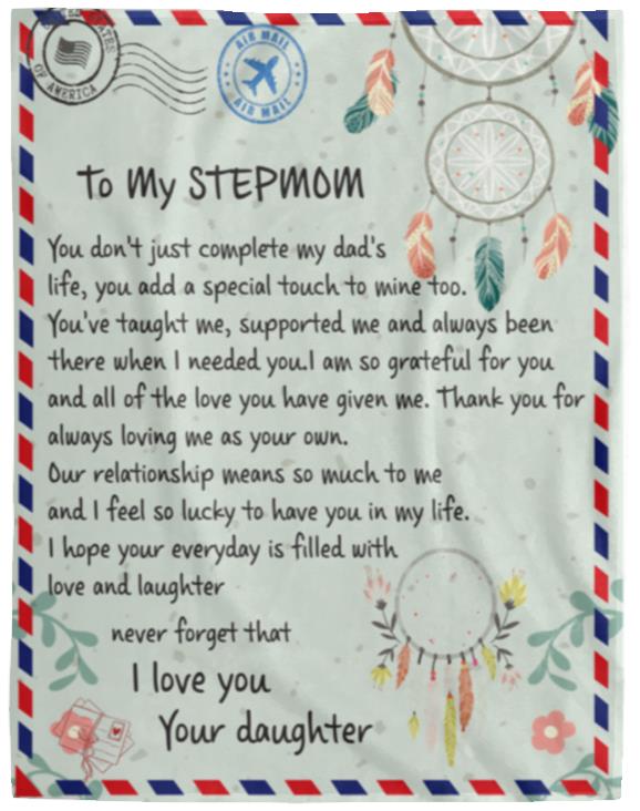 To My Stepmom Blanket | Christmas gift, Mother's Day gift