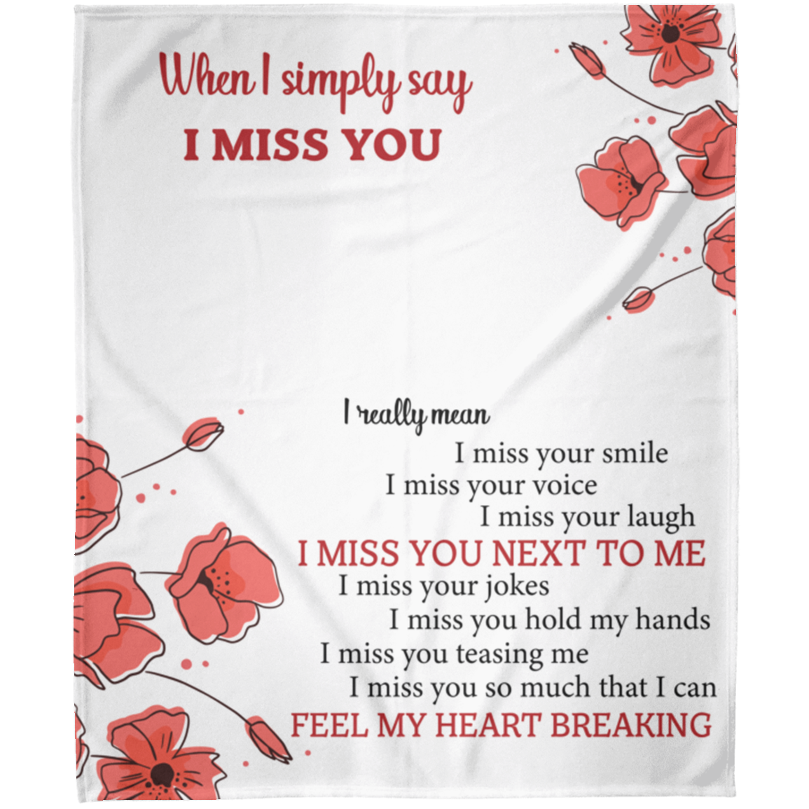 I Miss You | Arctic Fleece Blanket 50x60
