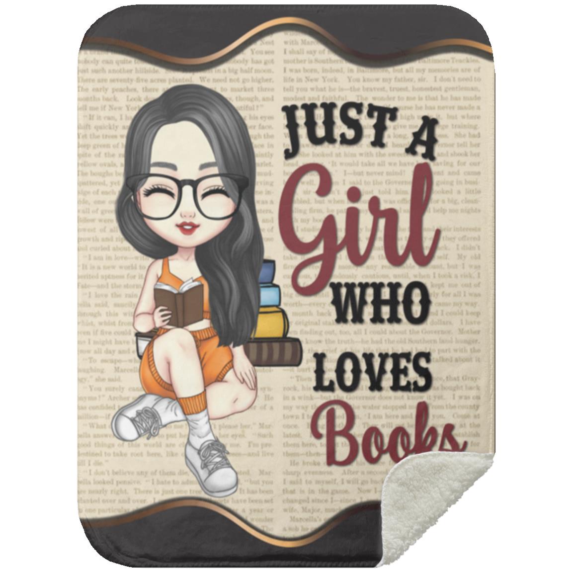 Just A Girl Who Loves Book Blanket | Christmas Gift, Birthday Gift HD