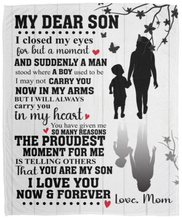 My Dear Son Blanket | Christmas Gift, Birthday Gift, Father's Day Gift