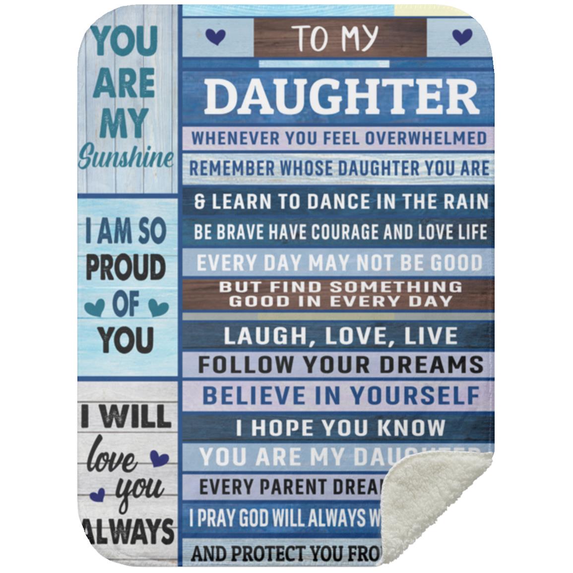To My Daughter | I'm So Proud of You Blanket | Birthday Gift, Christmas Gift, Valentine's Day Gift