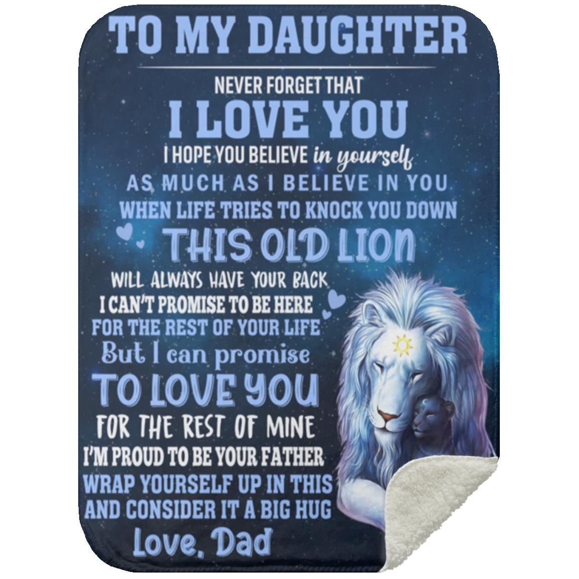 To My Daughter, I Love You Blanket | Valentine's Day, College, Birthday Gift