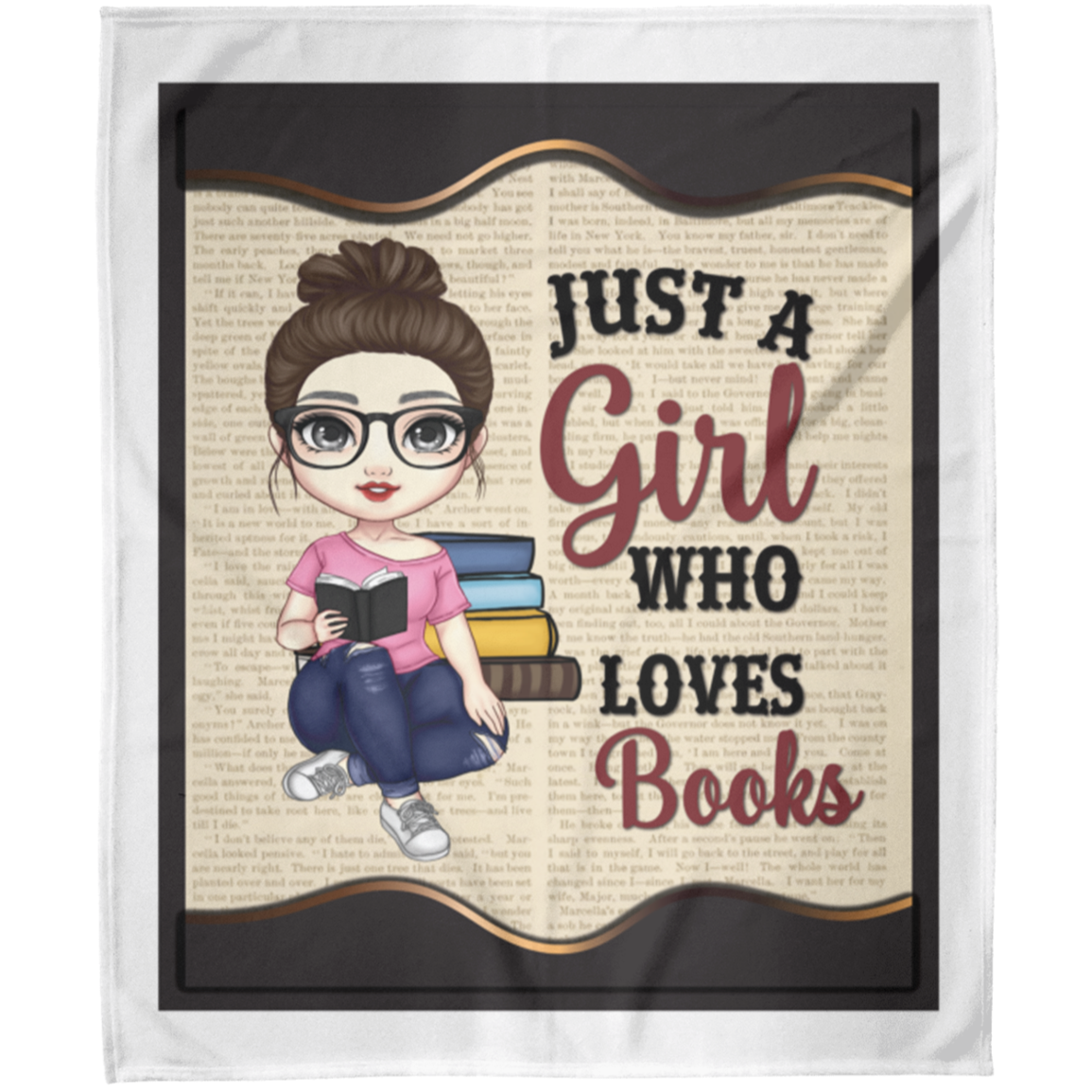 Kids Blanket | Girl Who Loves to Read | Birthday Gift, Just Because You Are Special Gift | I Love You Gift| Fleece Blanket 50x60