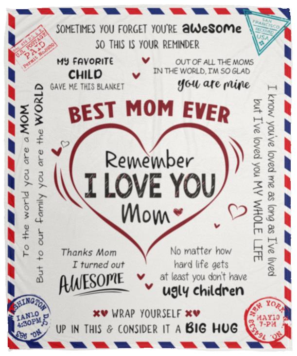 Best Mother Ever Blanket | Valentine's Day Gift, Birthday Gift, Christmas Gift