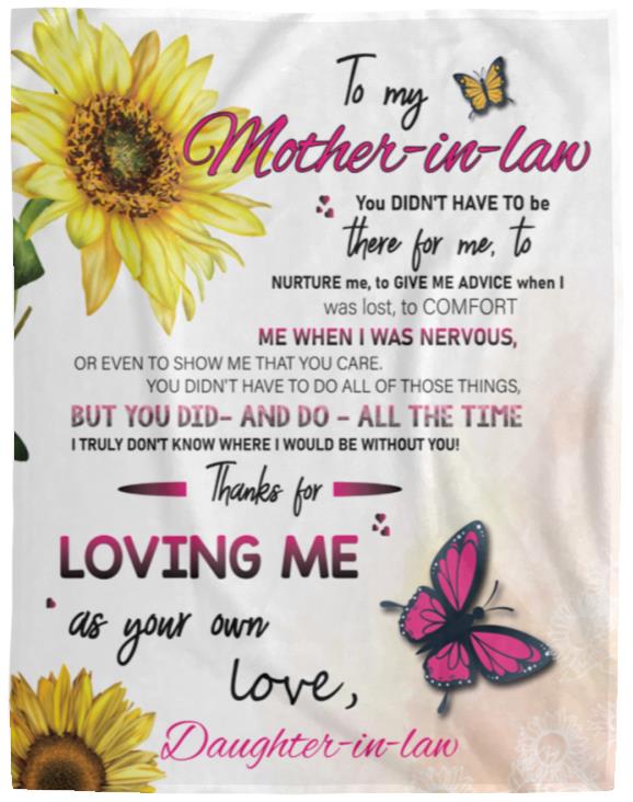 To My Mother-in-law Blanket | Valentine's Day Gift, Birthday Gift, Christmas Gift