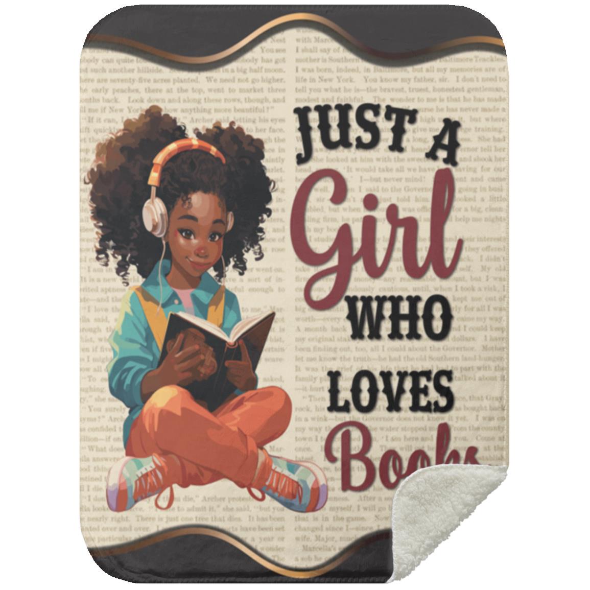 Just A Girl Who Loves Books Blanket | Christmas Gift, Birthday Gift