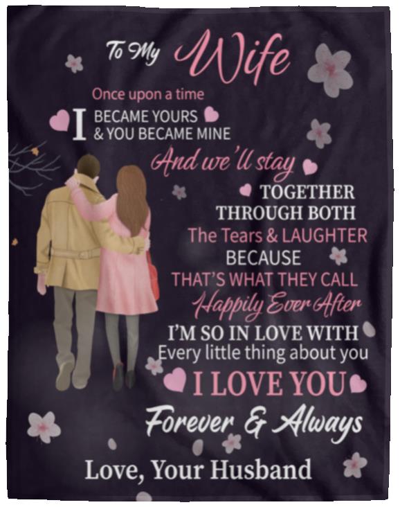 To My Wife, I'm So In Love With You Blanket, Valentine's Day Gift, Birthday Gift, Christmas Gift