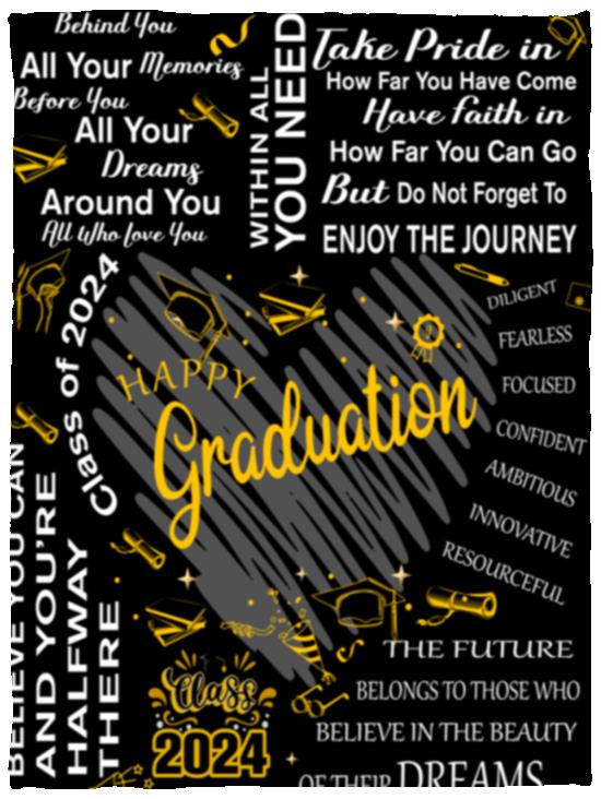 Happy Graduation Class of 2025 Blanket | Graduation Gift