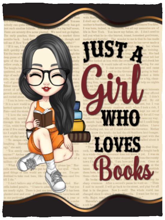 Just A Girl Who Loves Book Blanket | Christmas Gift, Birthday Gift HD