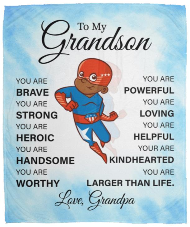 To My Grandson, You are Kindhearted Blanket | Christmas Gift, Birthday Gift