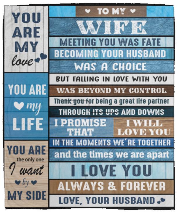 To My Wife, You Are My Love Blanket | Christmas Gift, Mother's Day Gift