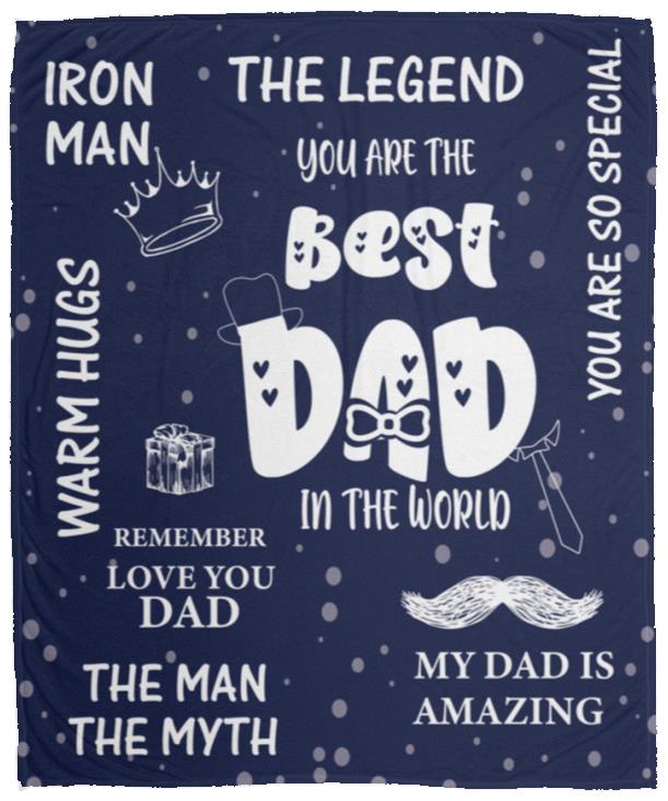 Best Dad Blanket | Birthday, Valentine's Day, Christmas Gift