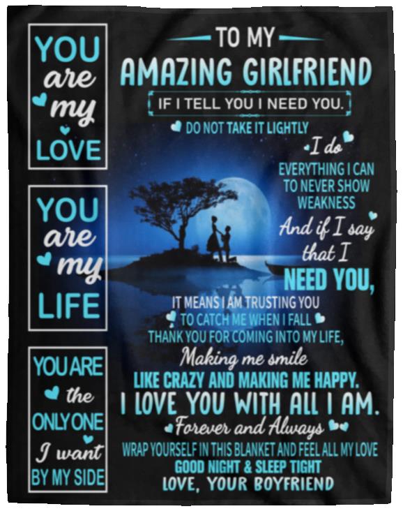 To My Amazing Girlfriend Blanket | Christmas Gift, Birthday Gift