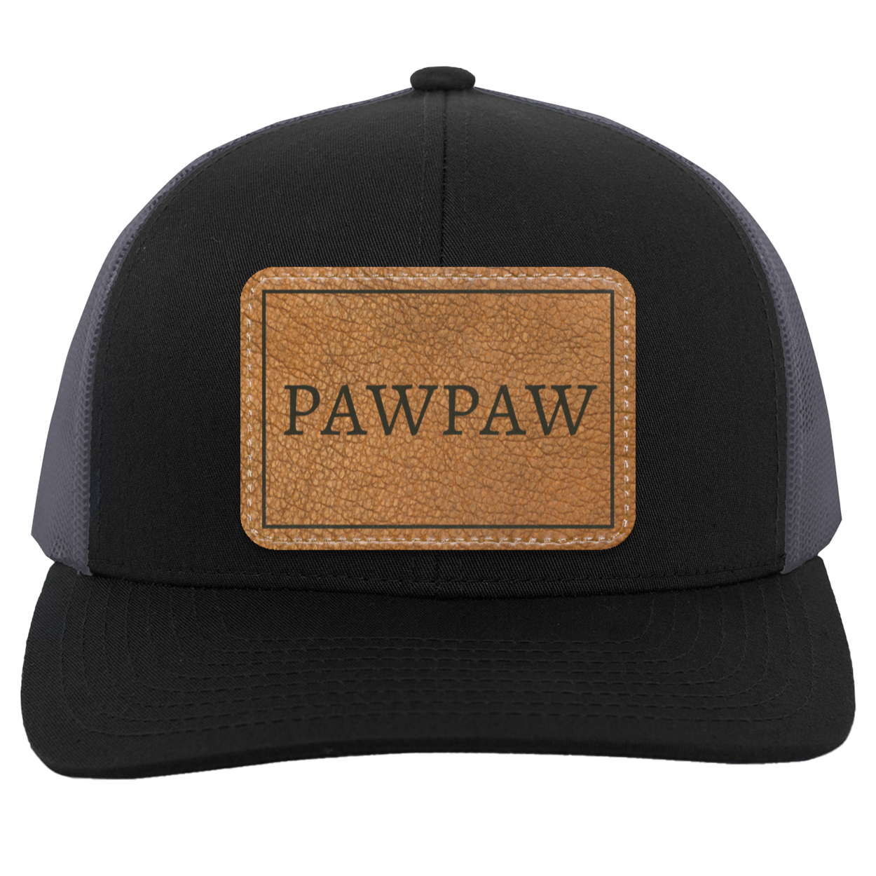PAWPAW - Leather Trucker Snap Back - Patch Hat