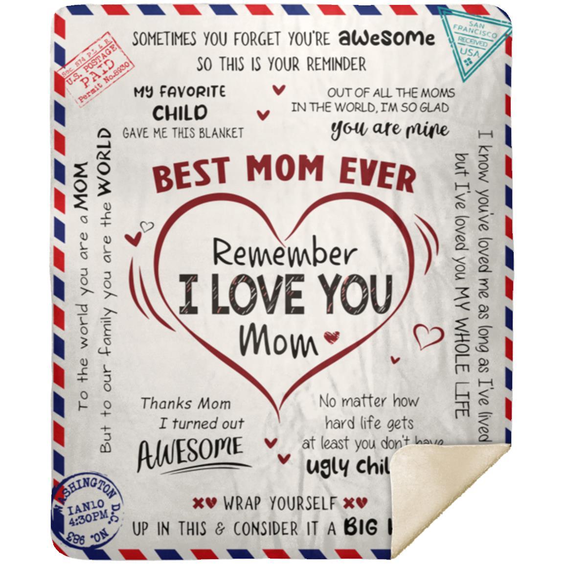 Best Mother Ever Blanket | Valentine's Day Gift, Birthday Gift, Christmas Gift