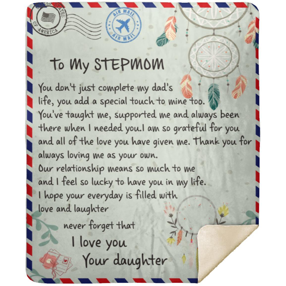 To My Stepmom Blanket | Christmas gift, Mother's Day gift