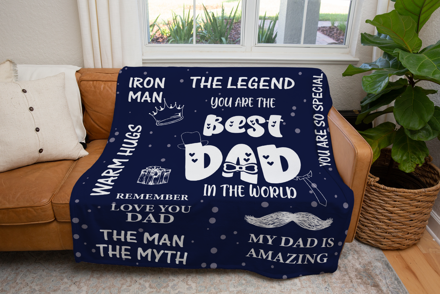Best Dad Blanket | Birthday, Valentine's Day, Christmas Gift