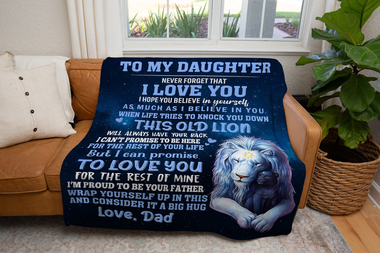 To My Daughter, I Love You Blanket | Valentine's Day, College, Birthday Gift