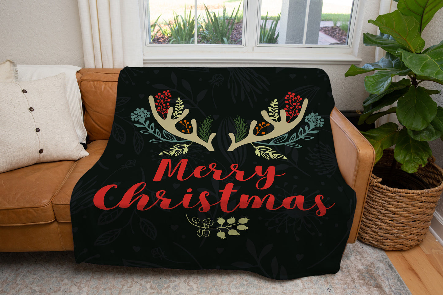 Merry Christmas Blanket, Christmas Gift for Mom, Dad, Kids