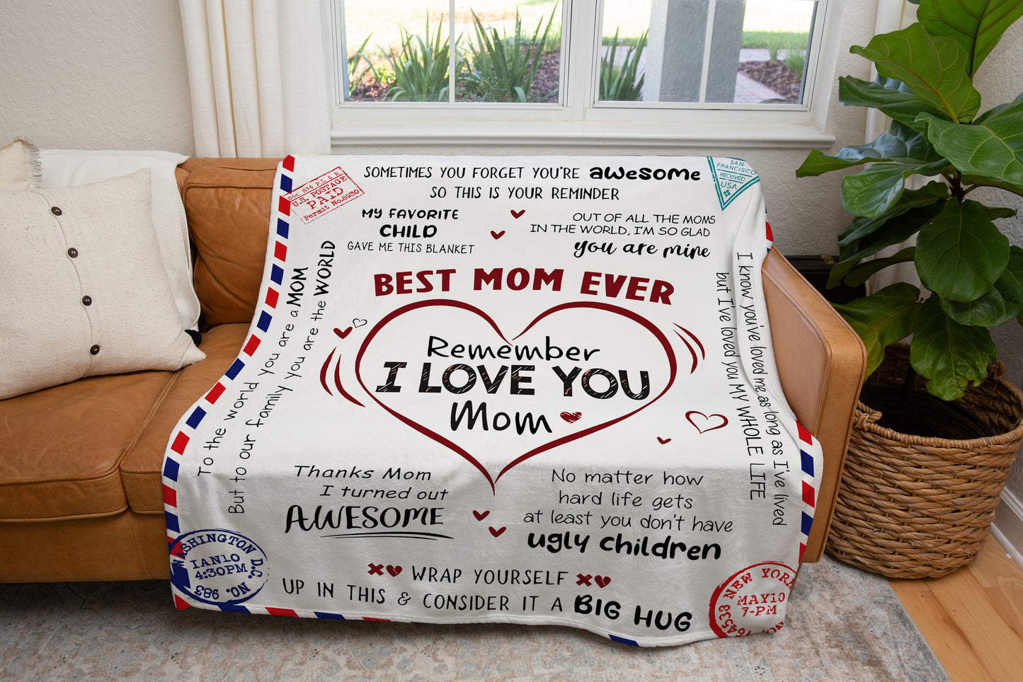 Best Mother Ever Blanket | Valentine's Day Gift, Birthday Gift, Christmas Gift