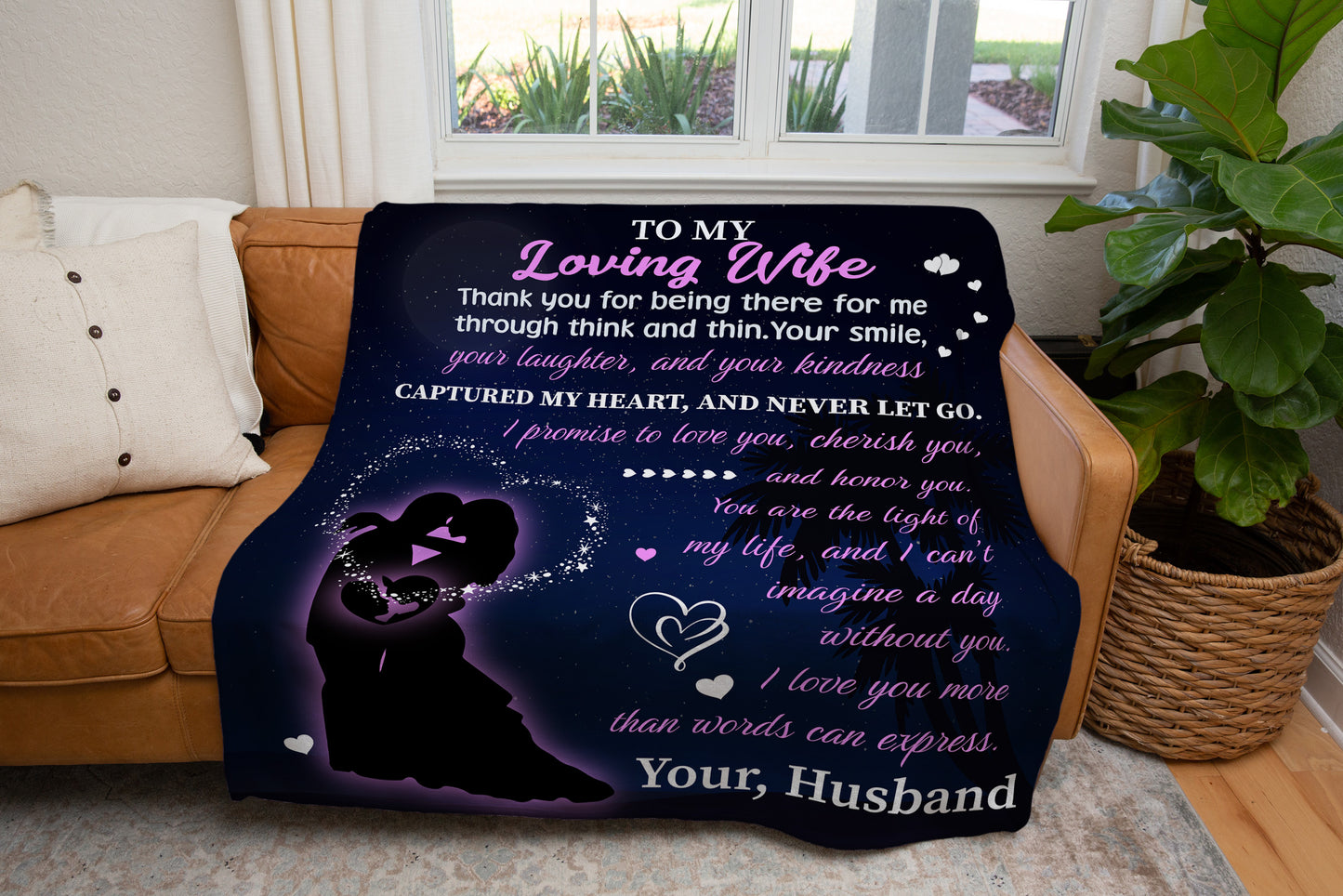 To My Loving Wife Blanket | Christmas Gift, Mother's Day Gift, Birthday Gift