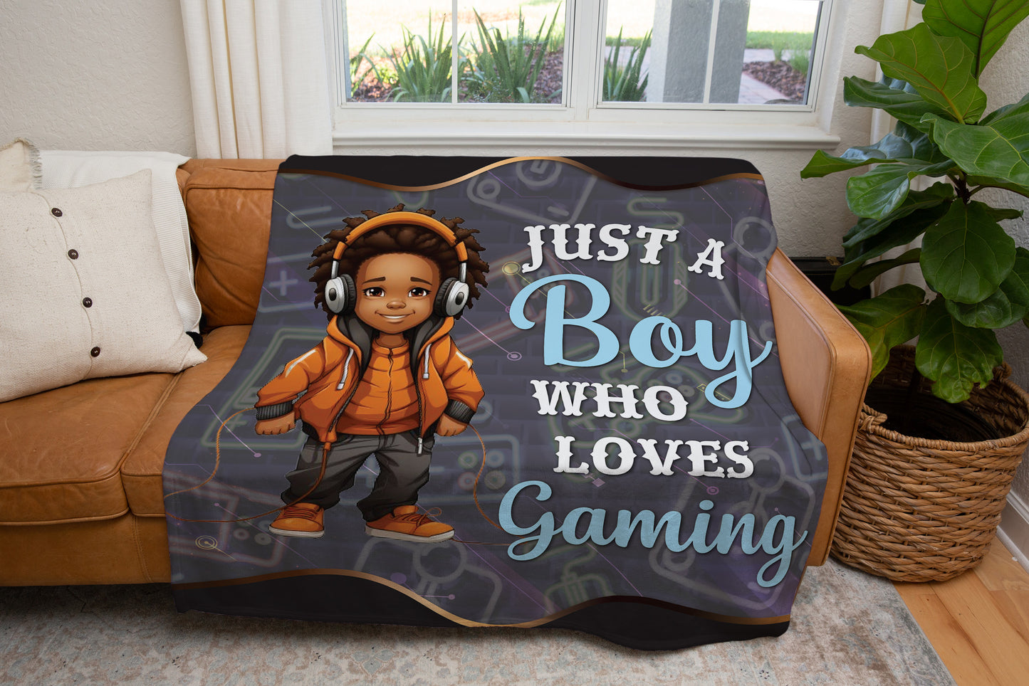 Just A Boy Who Loves Gaming Blanket | Christmas Gift, Birthday Gift