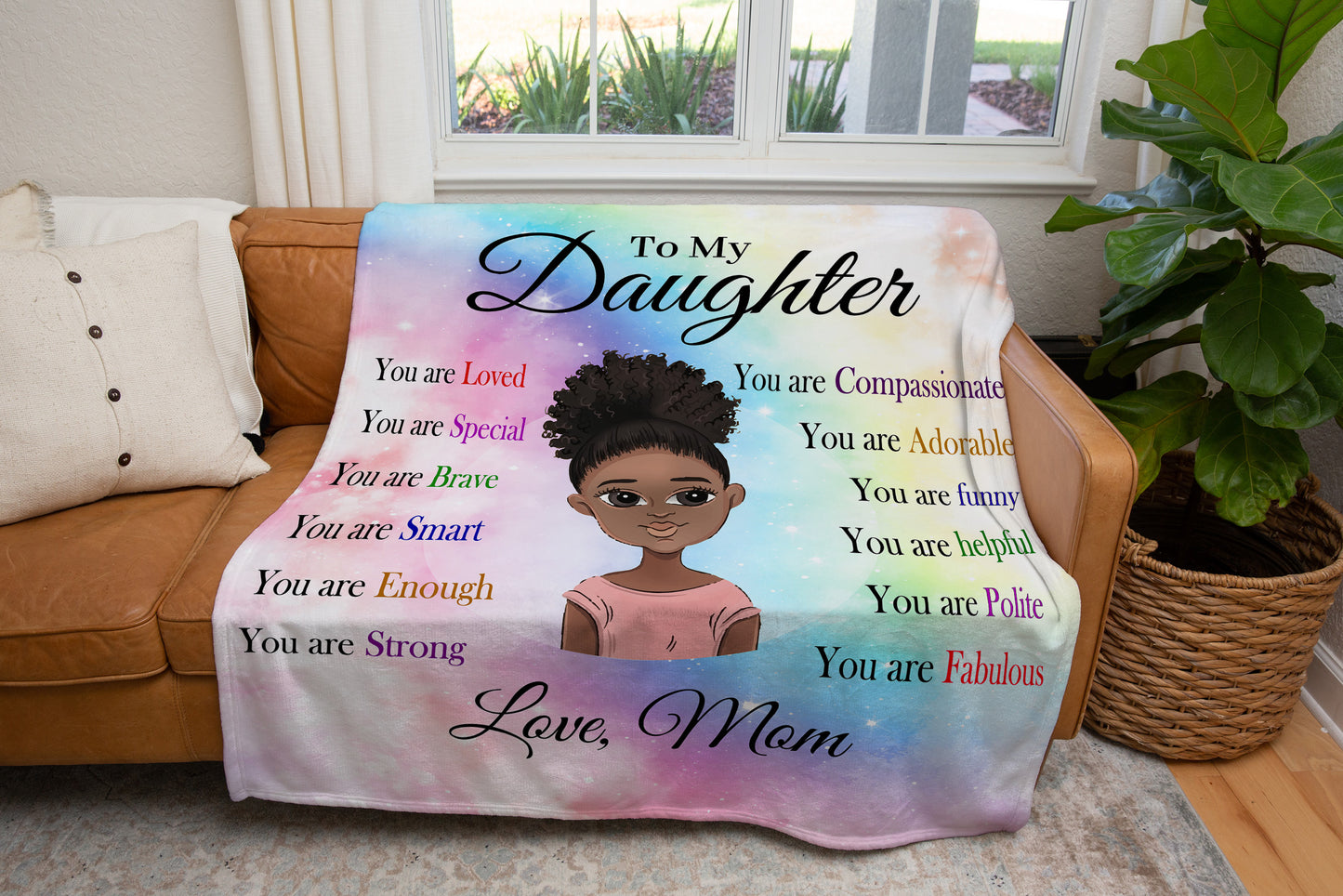To My Daughter, You are Fabulous Blanket | Birthday Gift, Special Occasion Gift, Christmas Gift