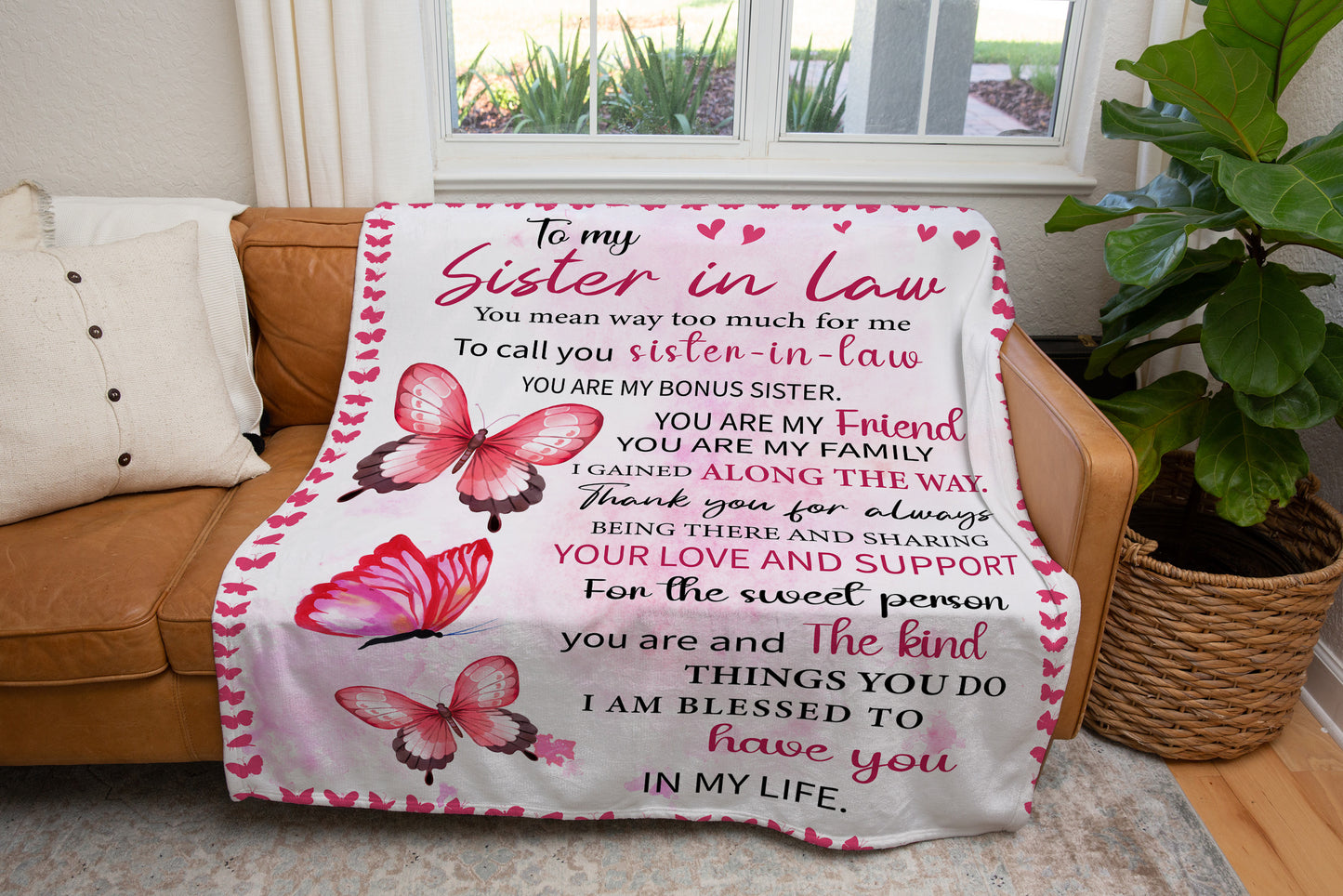 To My Sister-in Law Blanket | Birthday Gift, Christmas Gift, Valentine's Day Gift