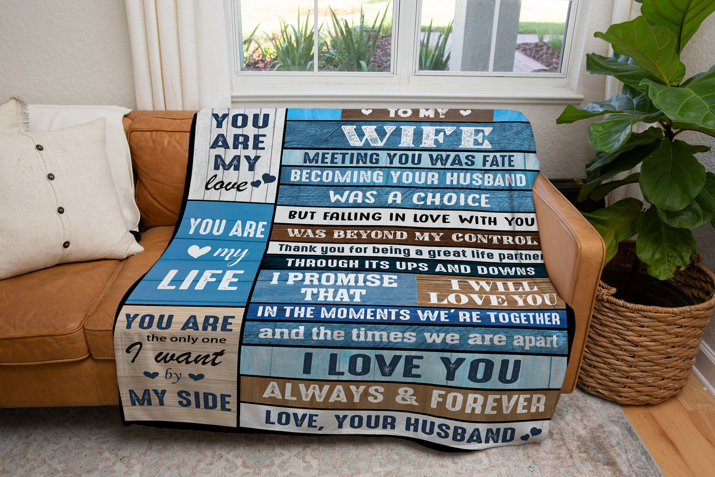 To My Wife, You Are My Love Blanket | Christmas Gift, Mother's Day Gift