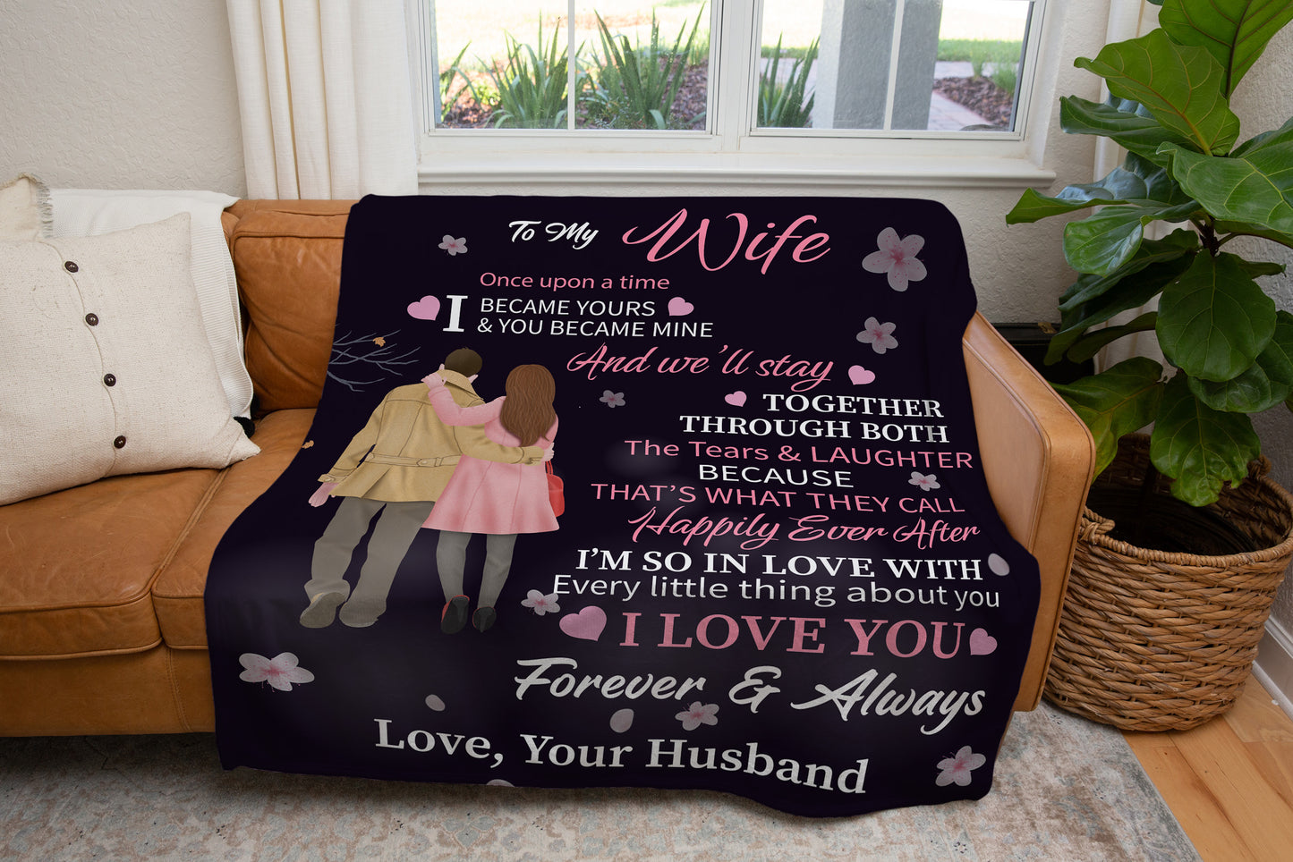 To My Wife, I'm So In Love With You Blanket, Valentine's Day Gift, Birthday Gift, Christmas Gift