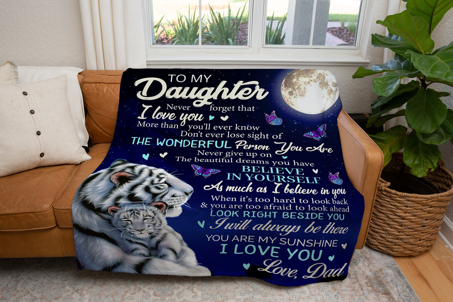 To My Daughter, Never Forget Blanket | Valentine's Day, Birthday, College Gift