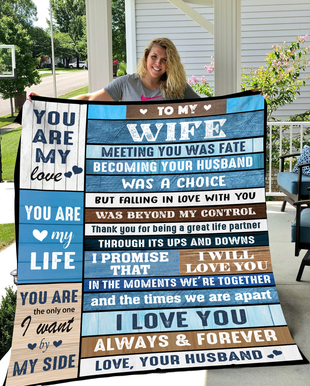To My Wife, You Are My Love Blanket | Christmas Gift, Mother's Day Gift
