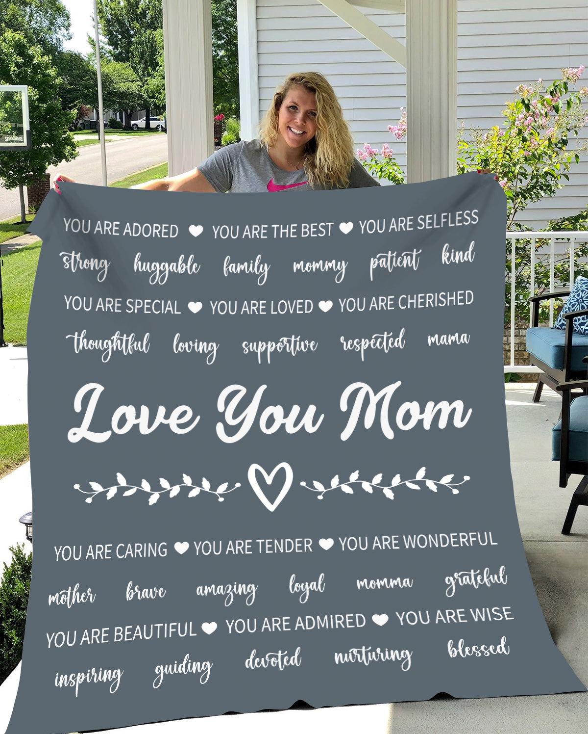 I Love You Mom Blanket | Birthday Gift, Valentine's Day Gift, Christmas Gift