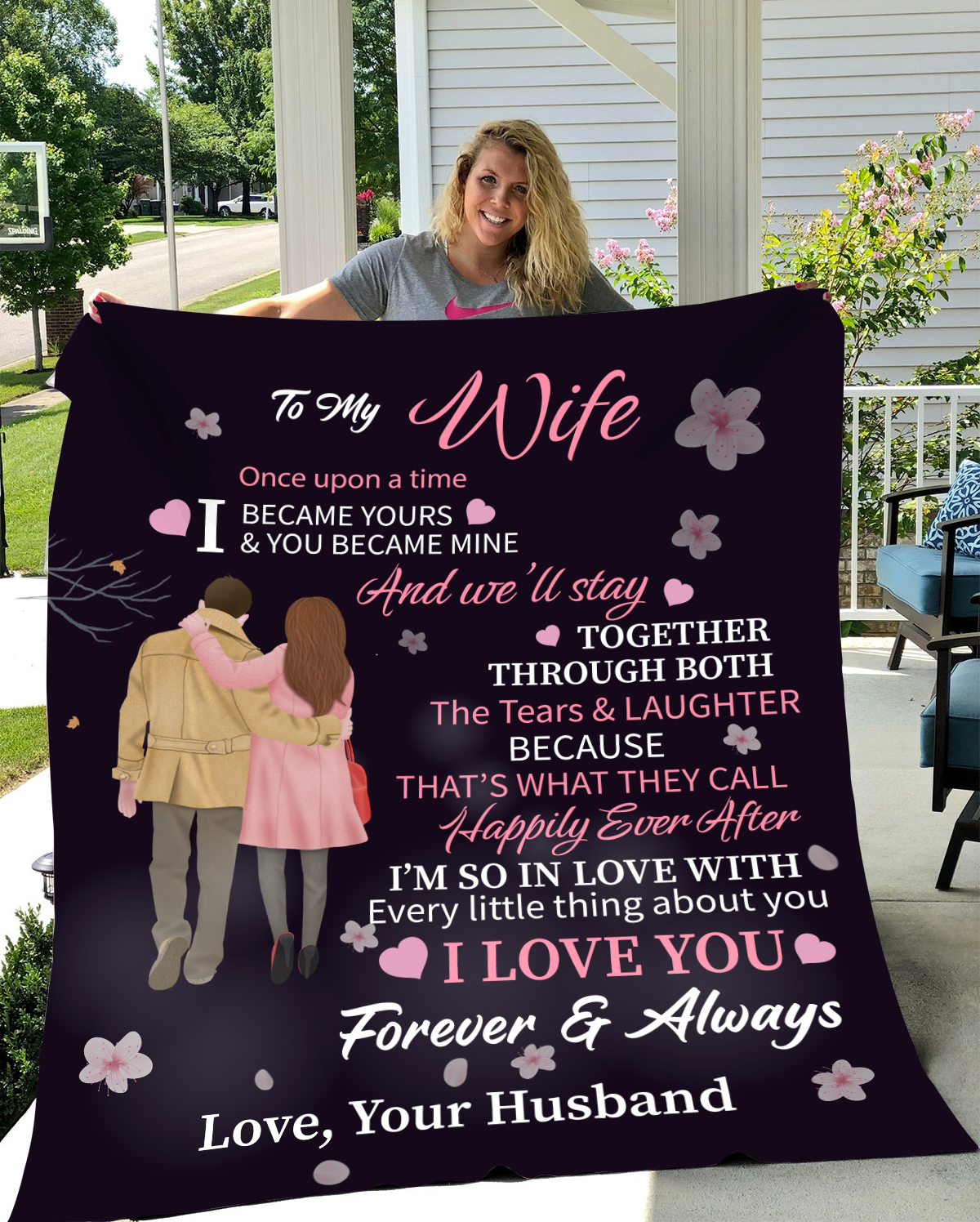 To My Wife, I'm So In Love With You Blanket, Valentine's Day Gift, Birthday Gift, Christmas Gift