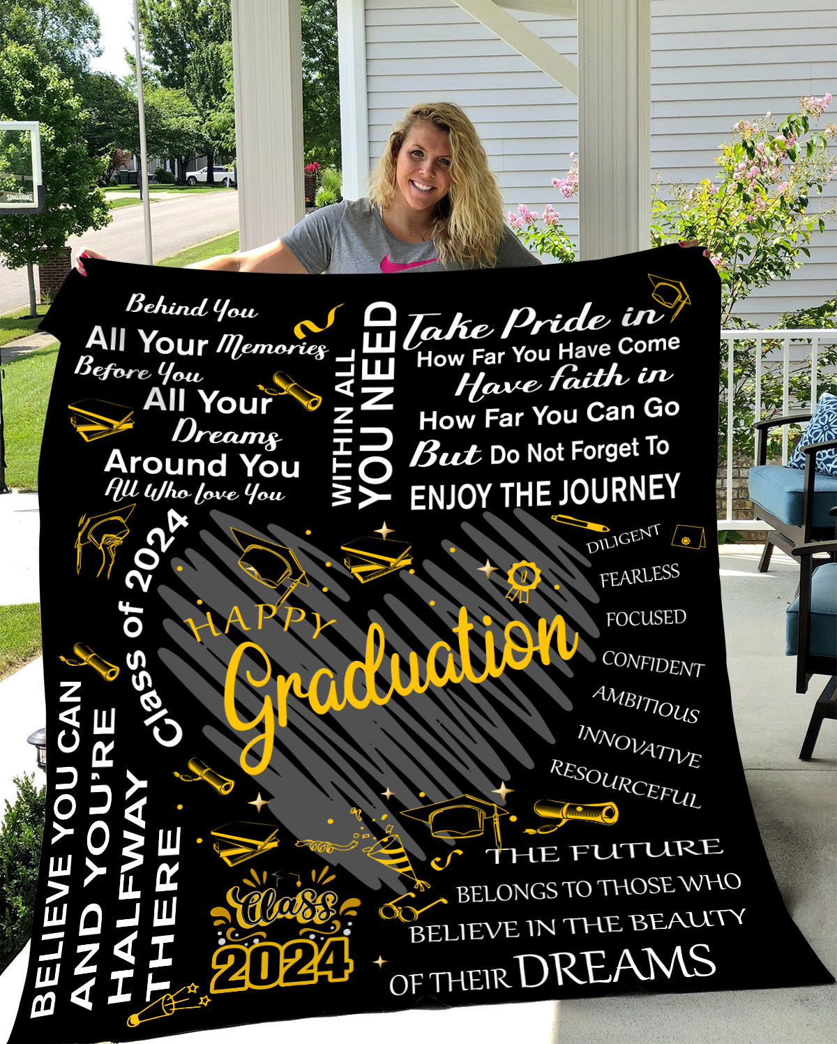 Happy Graduation Class of 2025 Blanket | Graduation Gift
