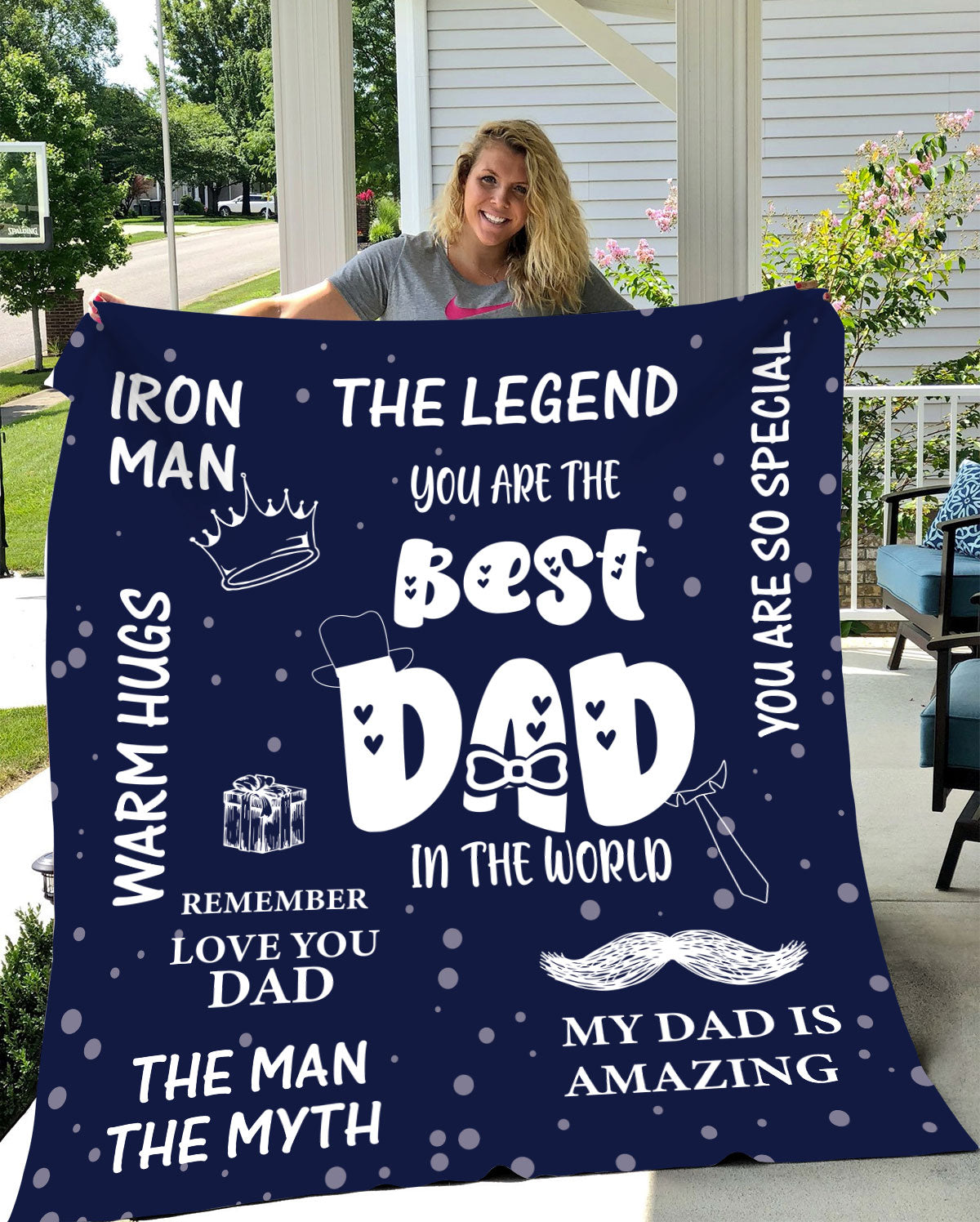 Best Dad Blanket | Birthday, Valentine's Day, Christmas Gift