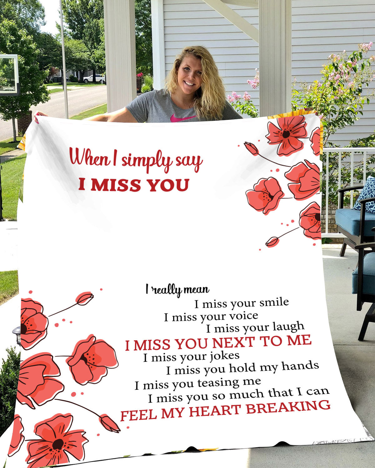 I Miss You Blanket | Valentine's Day Gift, Birthday Gift, Christmas Gift