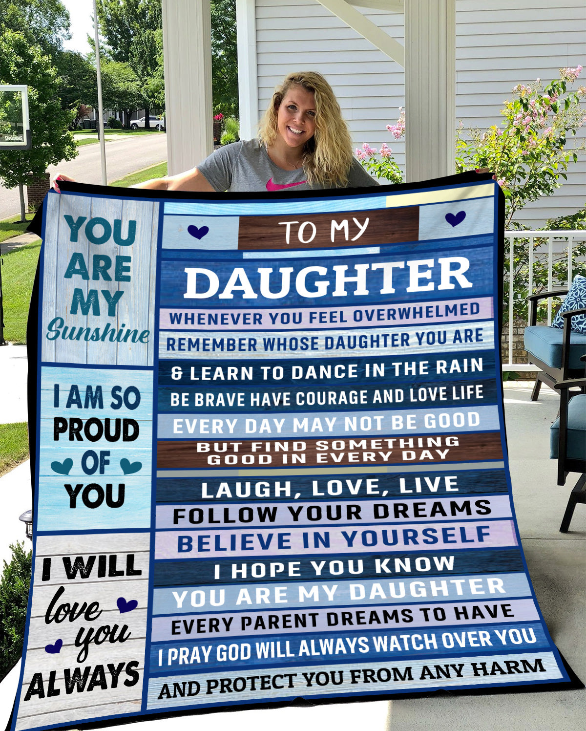 To My Daughter | I'm So Proud of You Blanket | Birthday Gift, Christmas Gift, Valentine's Day Gift