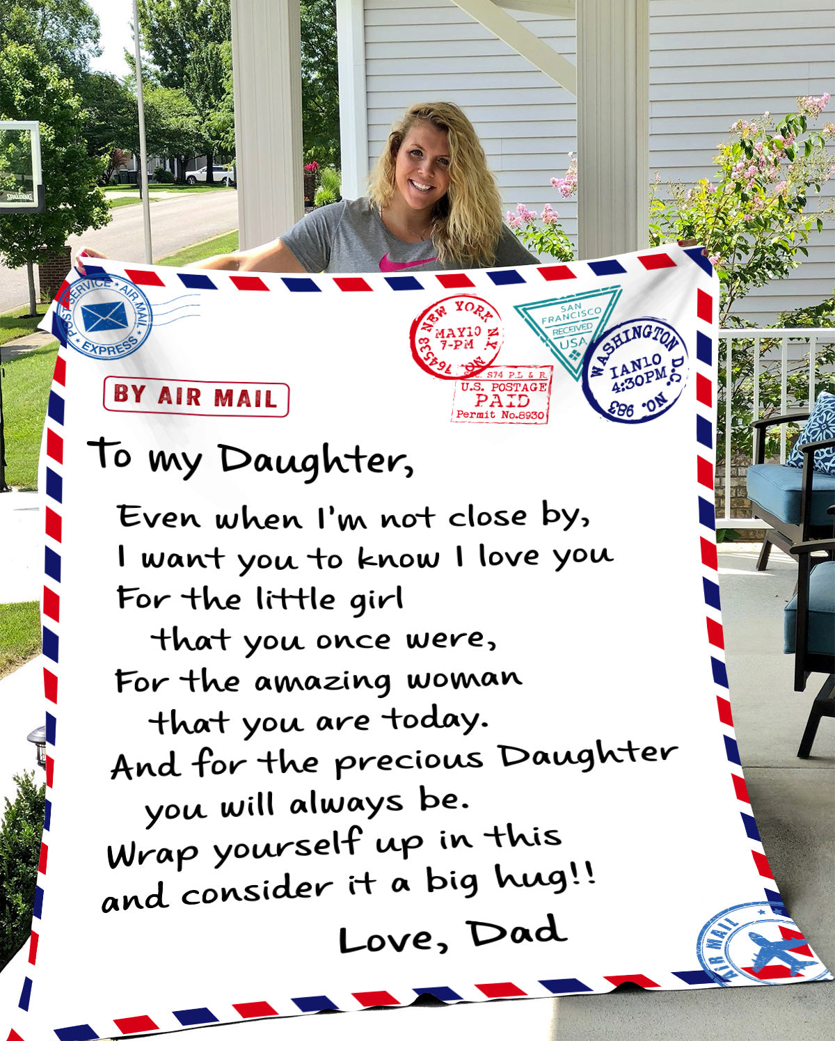 My Daughter Blanket | Love Dad | Christmas Gift, Birthday Gift, Graduation, to College Gift