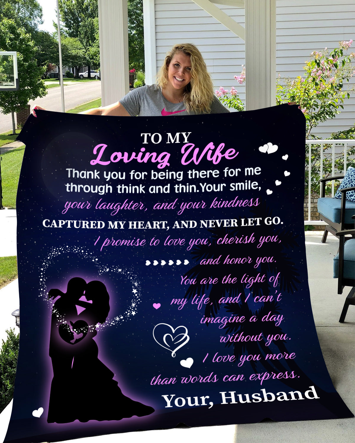 To My Loving Wife Blanket | Christmas Gift, Mother's Day Gift, Birthday Gift