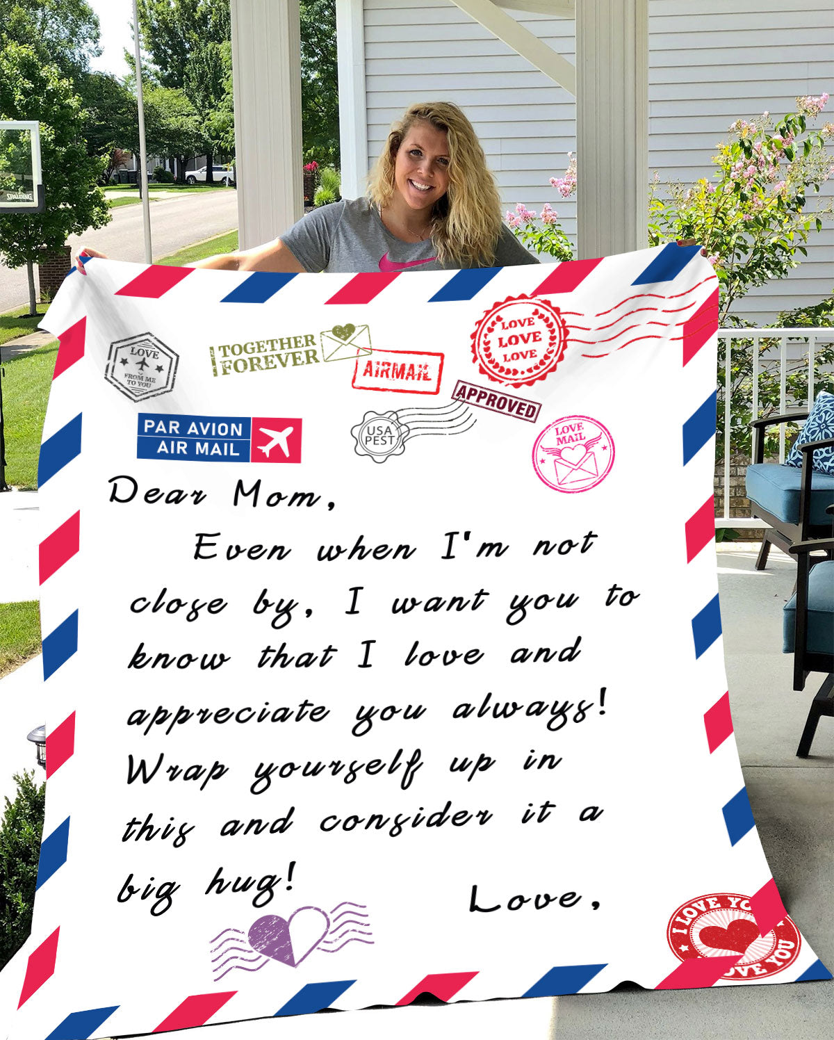 Dear Mom Letter Blanket | Valentine's Day Gift, Birthday Gift, Christmas Gift