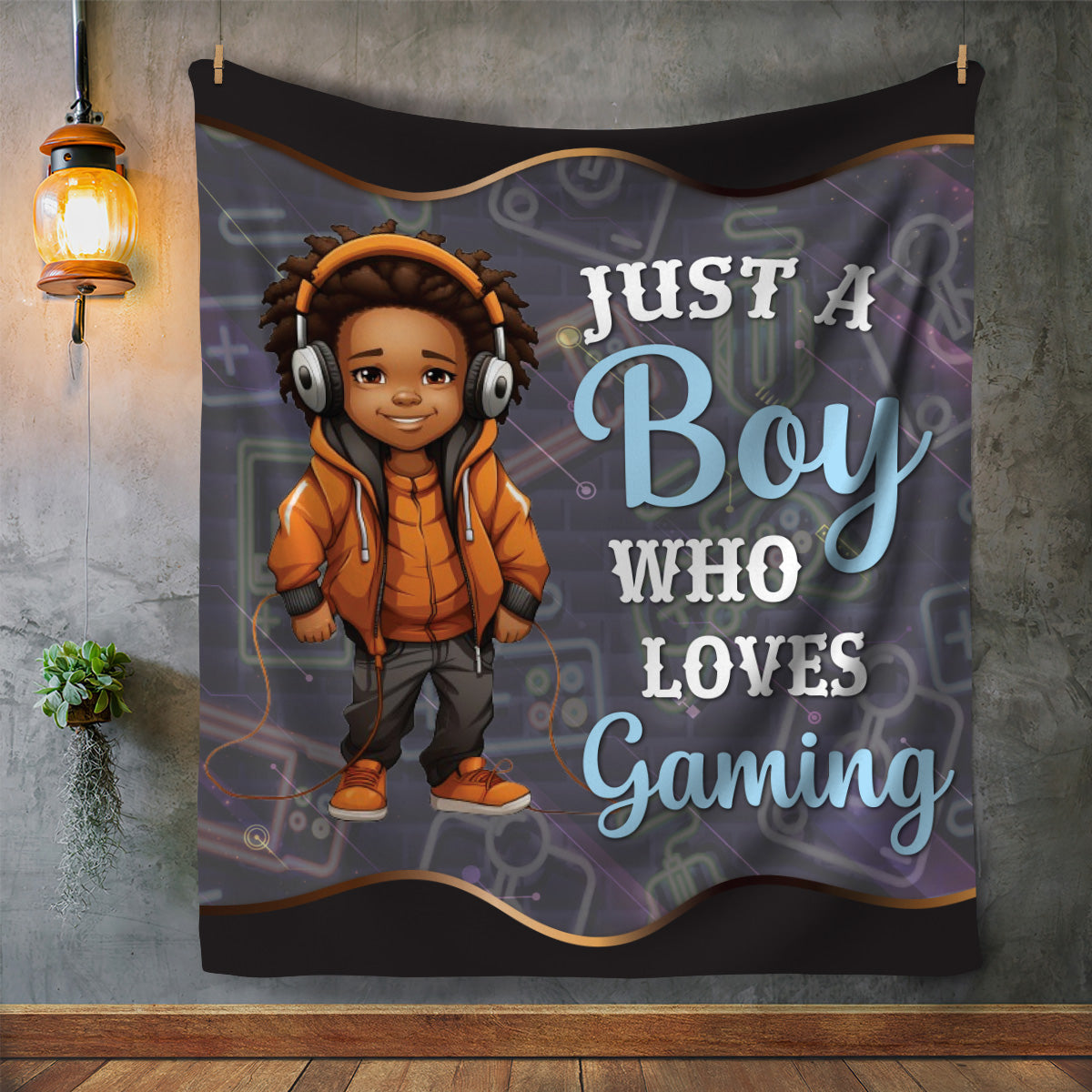 Just A Boy Who Loves Gaming Blanket | Christmas Gift, Birthday Gift