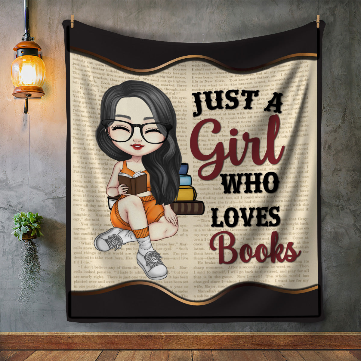 Just A Girl Who Loves Book Blanket | Christmas Gift, Birthday Gift HD