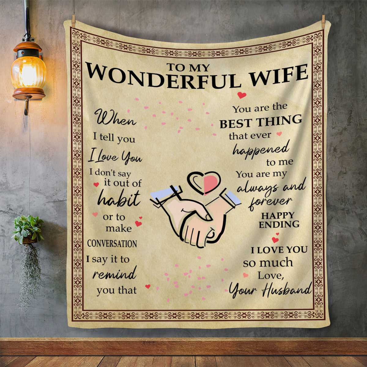 To My Wonderful Wife | Best Thing that ever happened to me |Arctic Fleece Blanket 50x60