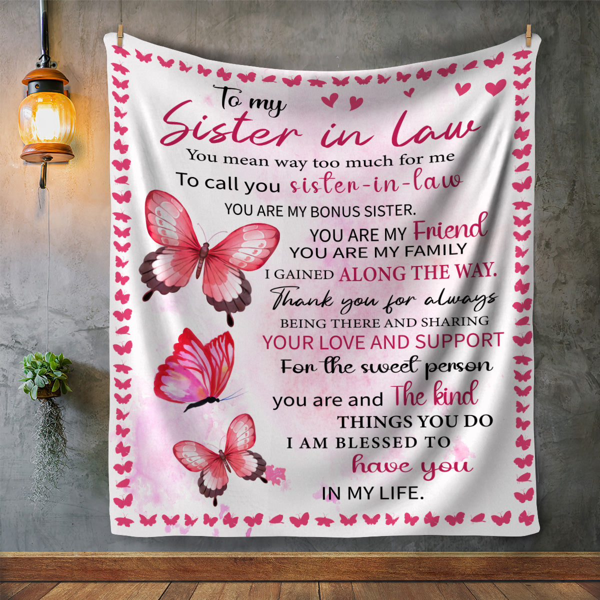 To My Sister-in Law Blanket | Birthday Gift, Christmas Gift, Valentine's Day Gift